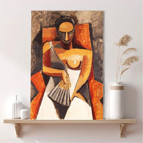 Portrait Woman with Fan, Reproduction