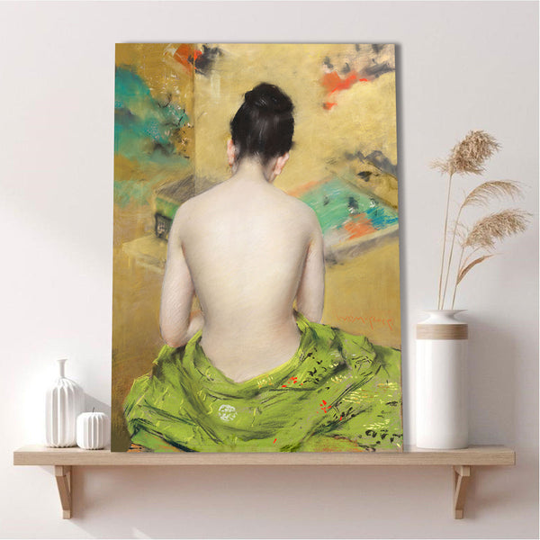 Naked Japanese Woman With Kimono, Reproduction