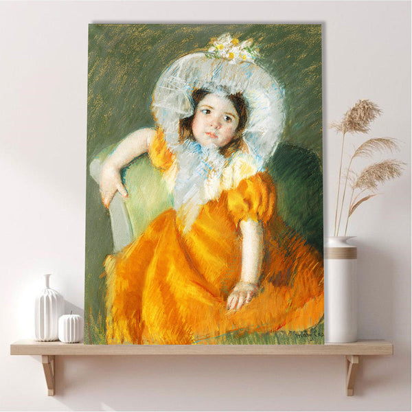 Margot In Orange Dress, Painting