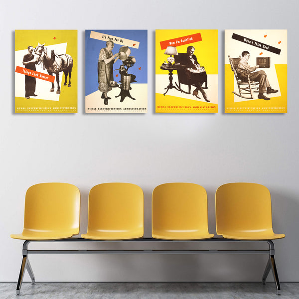 Things Look Better, Rural Electrification U.S. Administration Vintage Poster
