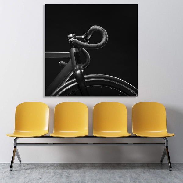 Bike on Black Background, Minimalism