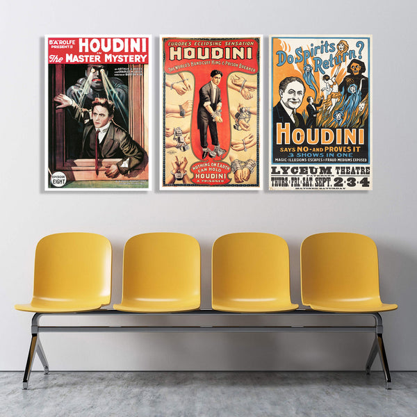 Harry Houdini Advertising Poster