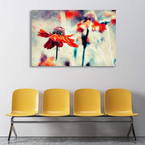 Red Flowers, Watercolor Painting