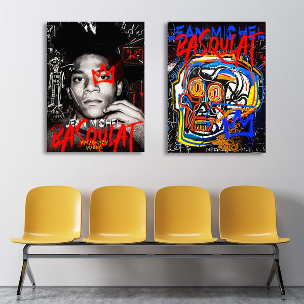 Skull in Grunge Graffiti Style, Pop Art Poster