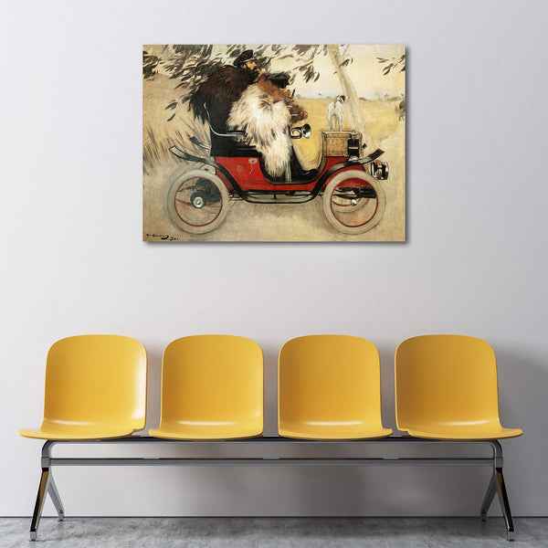 Ramon Casas And Pere Romeu In an Automobile, Reproduction