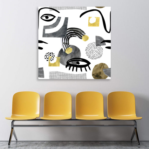 Collage In Contemporary Minimalistic Style, Digital Art