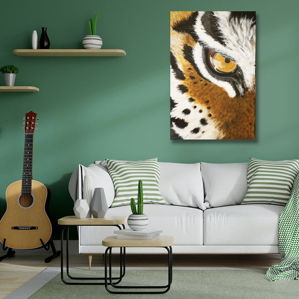 Tiger Face, Abstract Watercolor Art