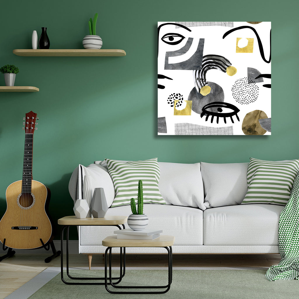 Collage In Contemporary Minimalistic Style, Digital Art