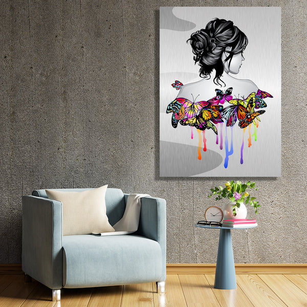 Woman with Butterflies, Digital Art