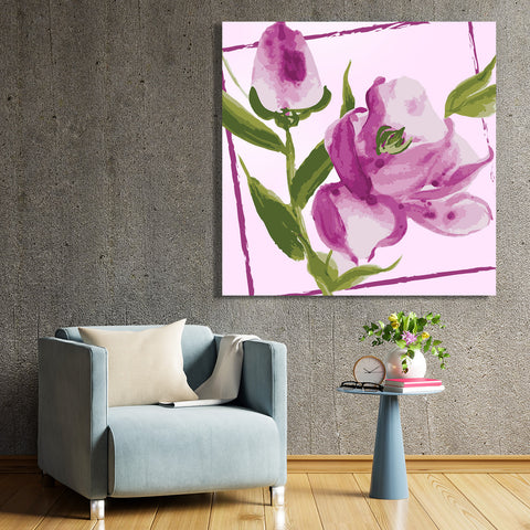 Watercolor Hand-drawn Flowers, Digital Art