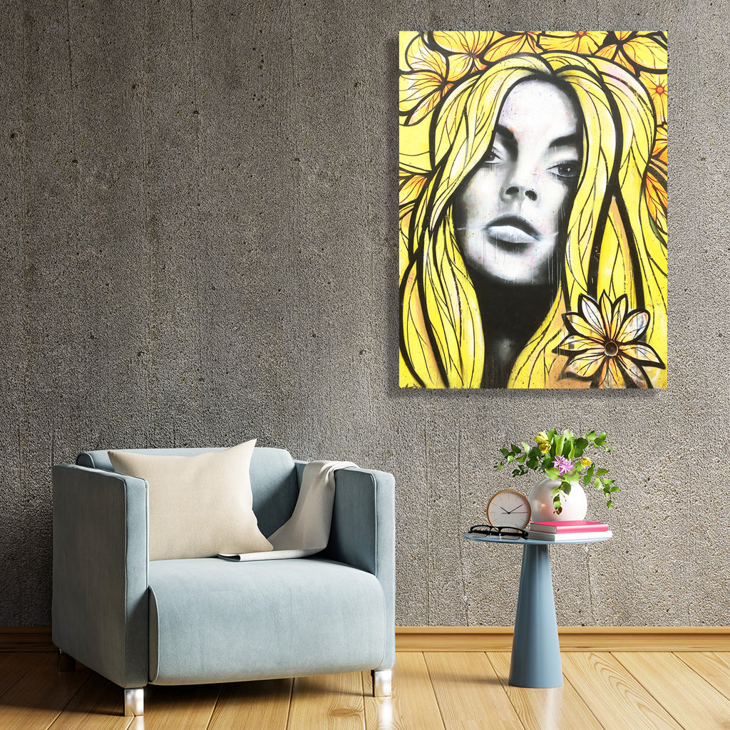 Girl With Yellow Hair, Graffiti