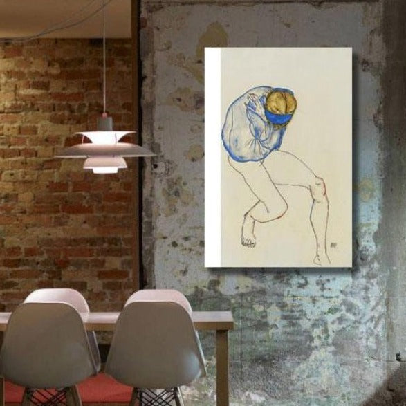 Naked Blonde with Blue Hairband, Reproduction