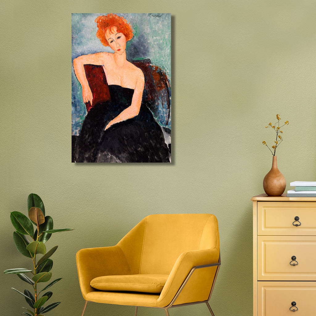 Redheaded Girl in Evening Dress, Reproduction