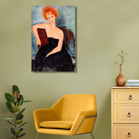 Redheaded Girl in Evening Dress, Reproduction