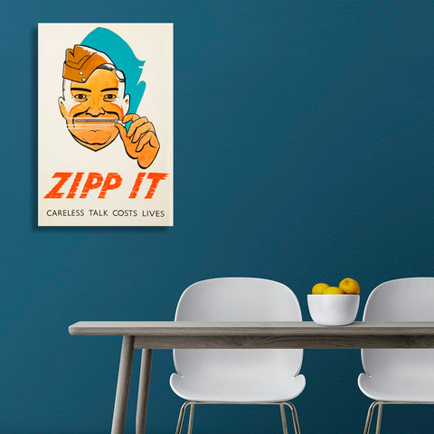 ZIPP IT, Vintage Propaganda Poster