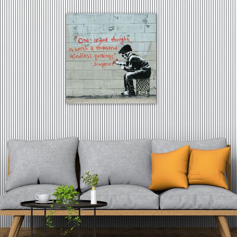 Banksy, "One Original Thought Worth a Thousand Quotings" Diogen