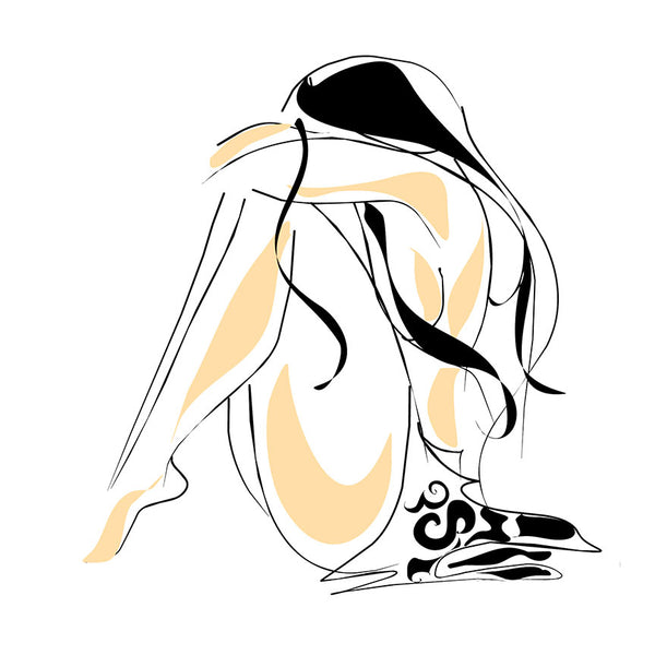 Sexy Woman Sketch – Extra Large Metal Art
