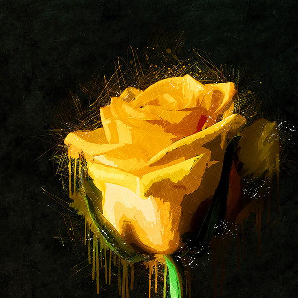 Yellow Rose, Digital Art