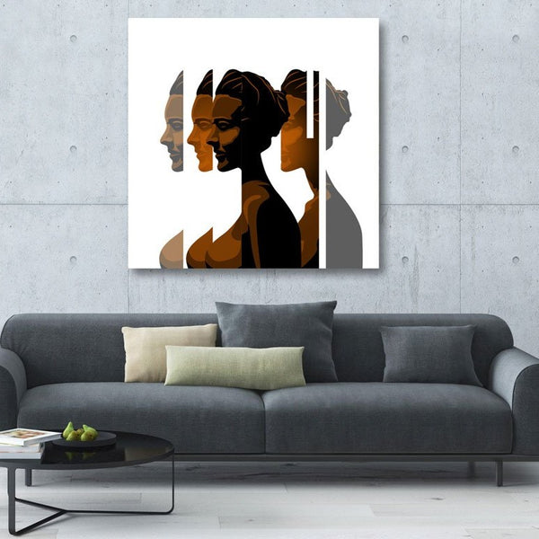 Broken Woman Portrait, Digital art