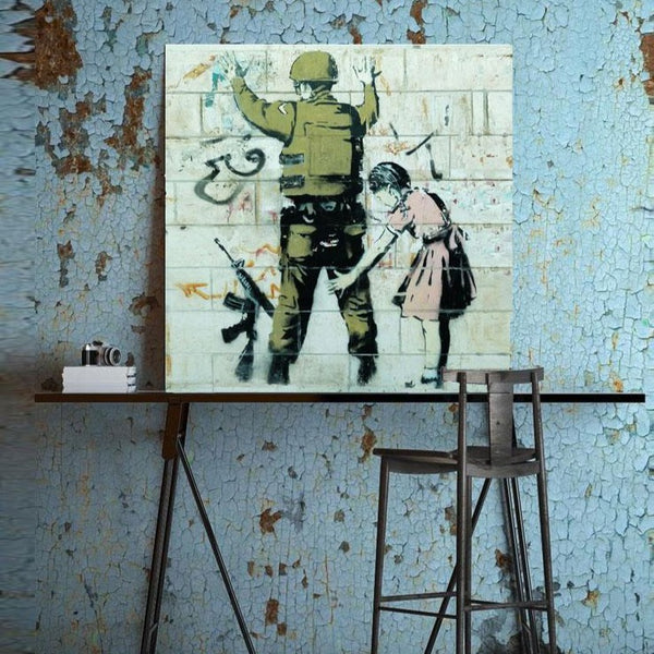 Banksy, Girl and Soldier, Graffiti