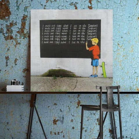Banksy I Must Not Copy What I See on Simpsons