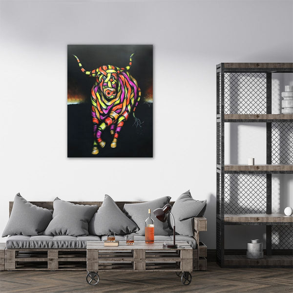 Multicolor Bull, Street art (London)