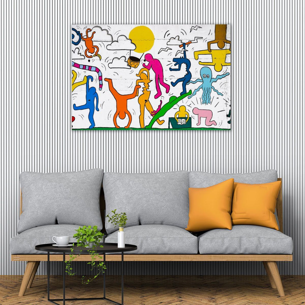 Kids Drawing Dancing People, Graffiti