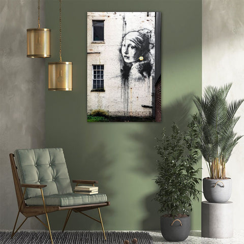 Banksy Girl with Pearl Earring, Graffiti