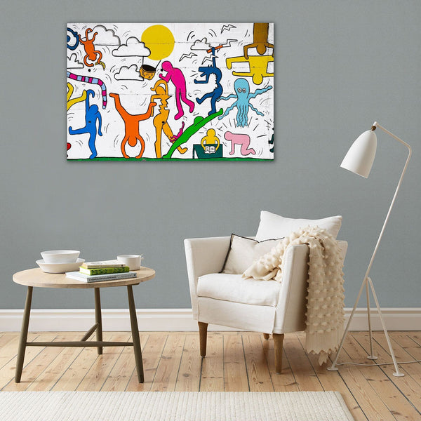 Kids Drawing Dancing People, Graffiti