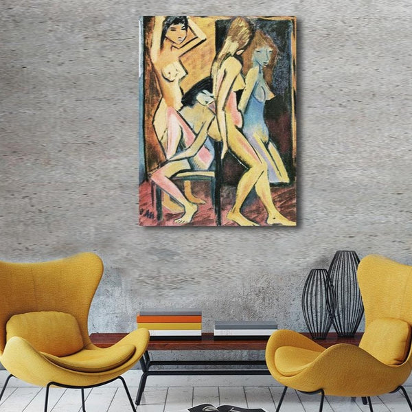 Four Nudes In Front Of The Mirror, Reproduction