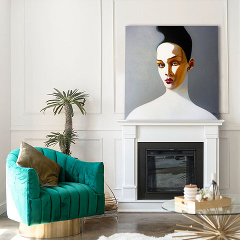 Bun-Do Woman Portrait, Contemporary Art