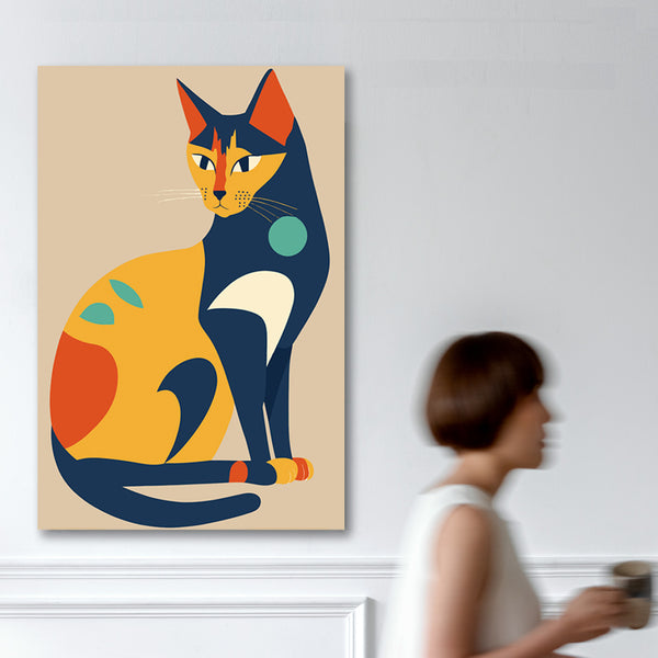 Abstract Cat Portrait, Digital Art