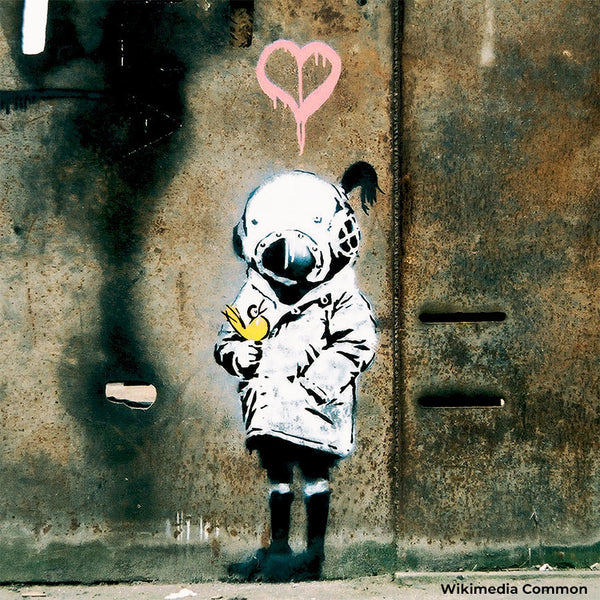 Banksy Girl with Yellow Bird, Street Art