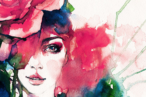 Abstract Girl Portrait, Painting