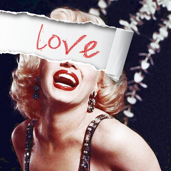 Marilyn Monroe Portrait with Quotes, Digital Art