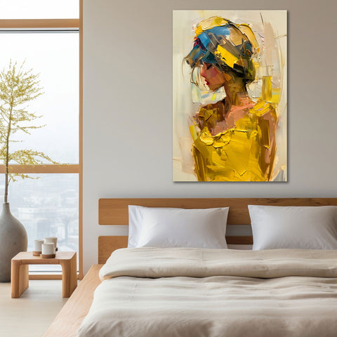 Woman in Yellow Dress, Digital Art