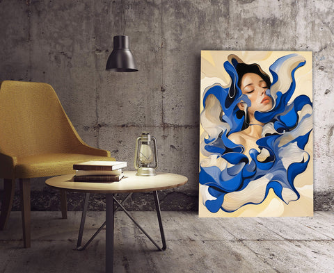Blue Fantasy, Woman's Portrait