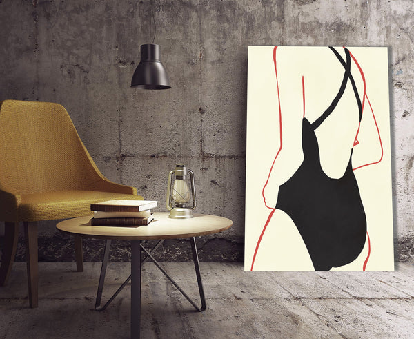 Swimmer Girl, Sketch Drawing