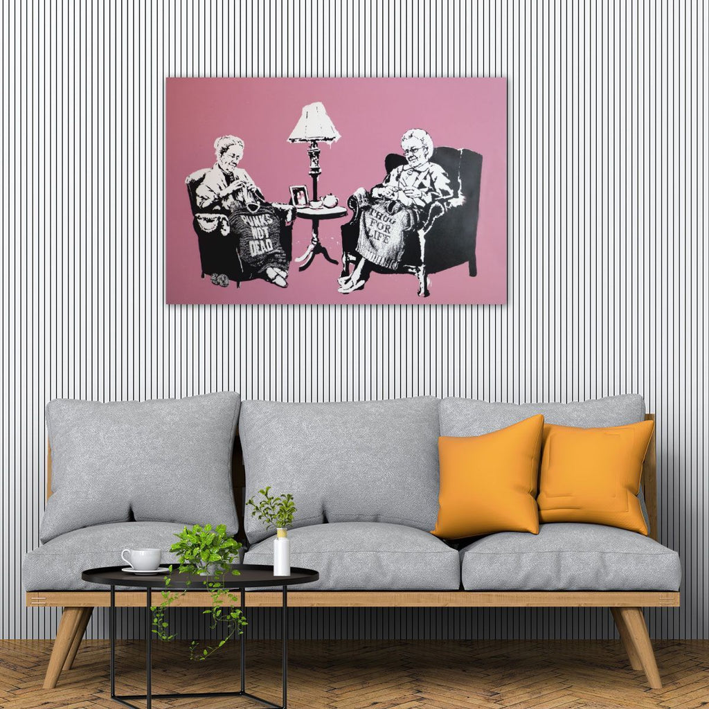 Banksy Grannies, Graffiti