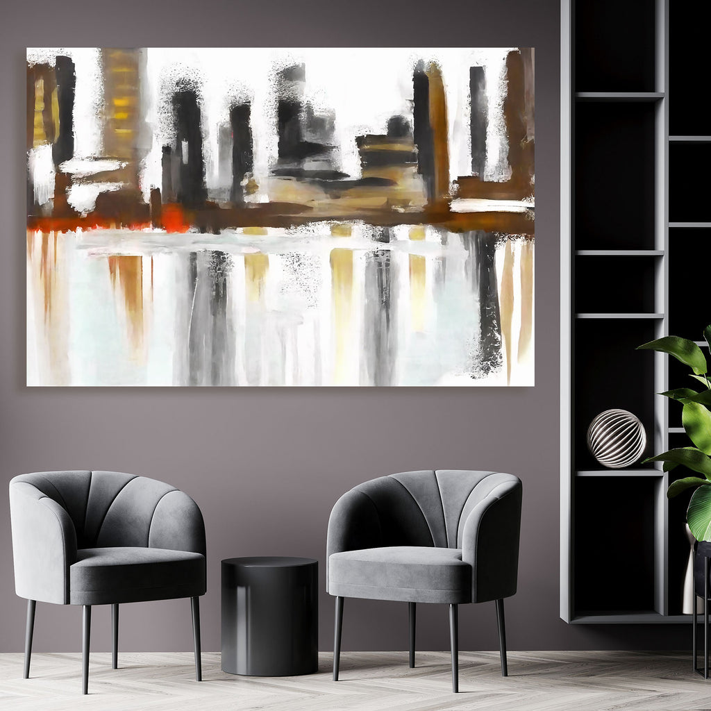 Abstract Watercolor Cityscape