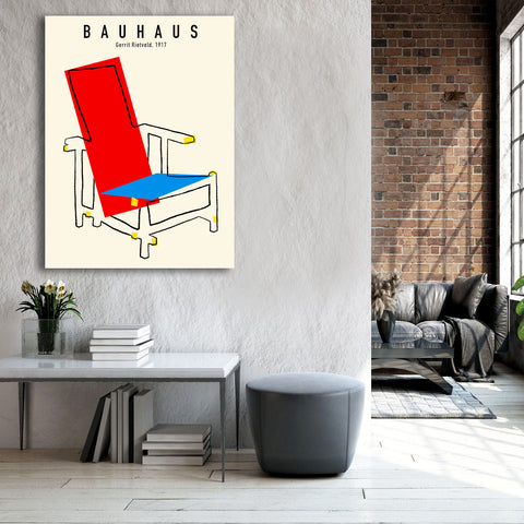 Bauhaus Beach Chair Poster Gerrit Rietveld, Digital Art