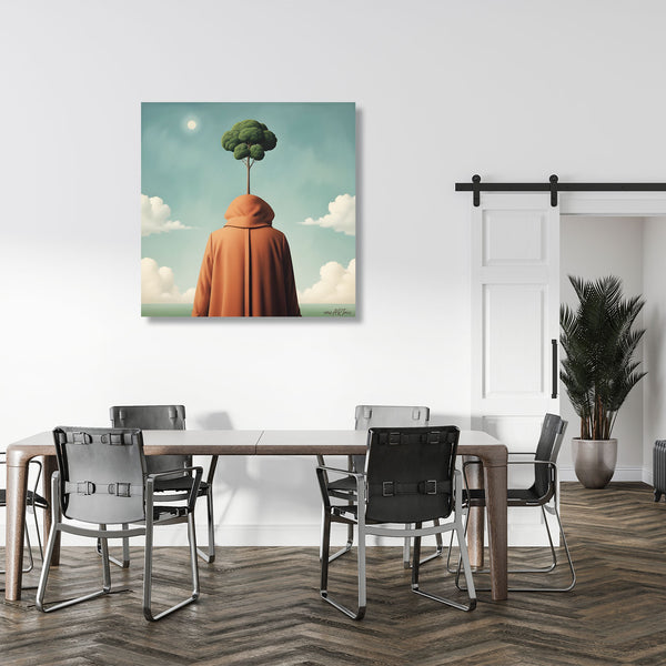 Brown Coat, Magritte inspired Art