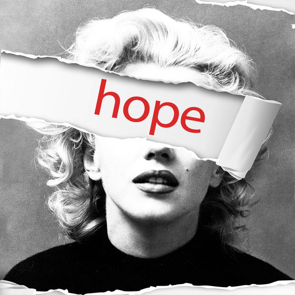 Marilyn Monroe Portrait with Quotes, Digital Art