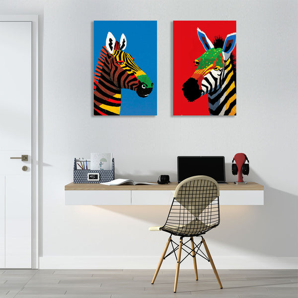 Multicolor Zebra Art, SET