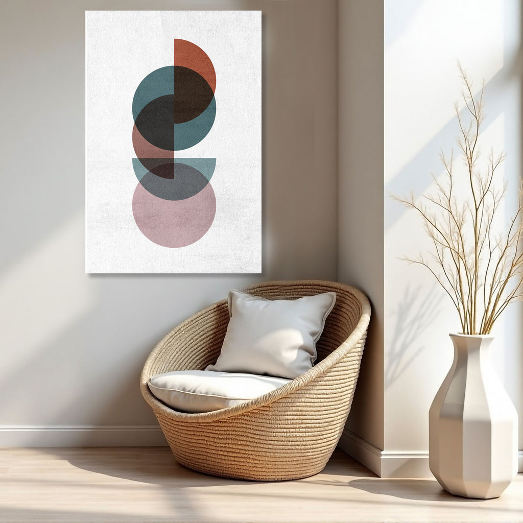 Senseless Vertical, Abstract Shapes Composition