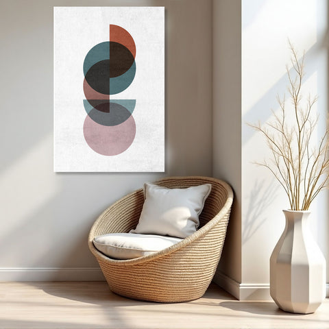 Senseless Vertical, Abstract Shapes Composition