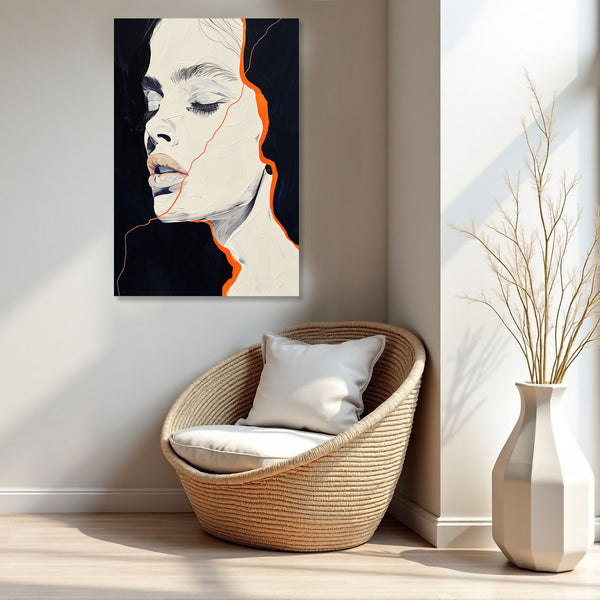 Abstract Woman Face On Black