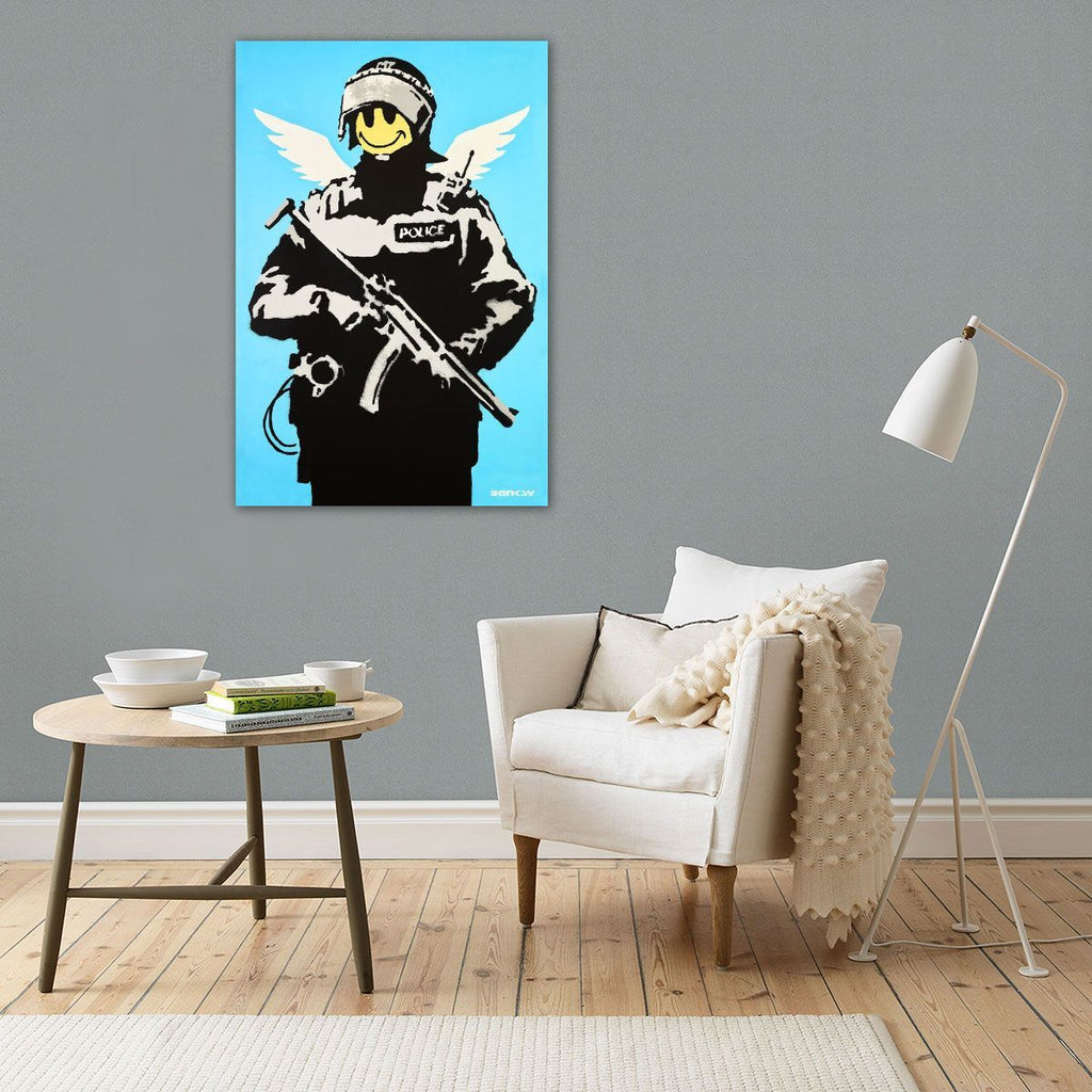 Banksy Flying Copper, Street Art