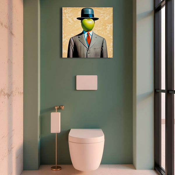 Man with Apple, Magritte Inspired Art
