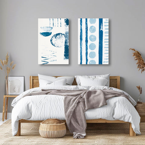 Blue Abstract Set of 2